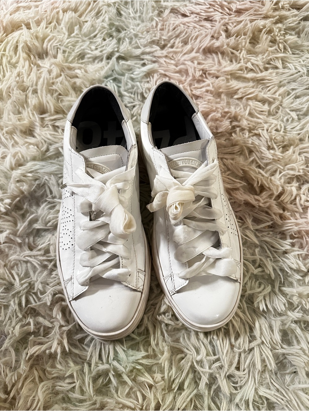 P448 Jack White Leather Sneakers Size 37